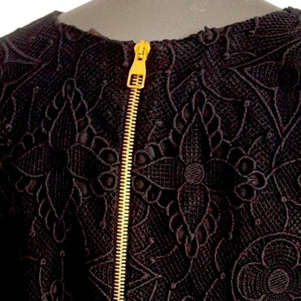 Louis Vuitton Dress Black Monogram Lace Size 38 - Picture 6 of 11